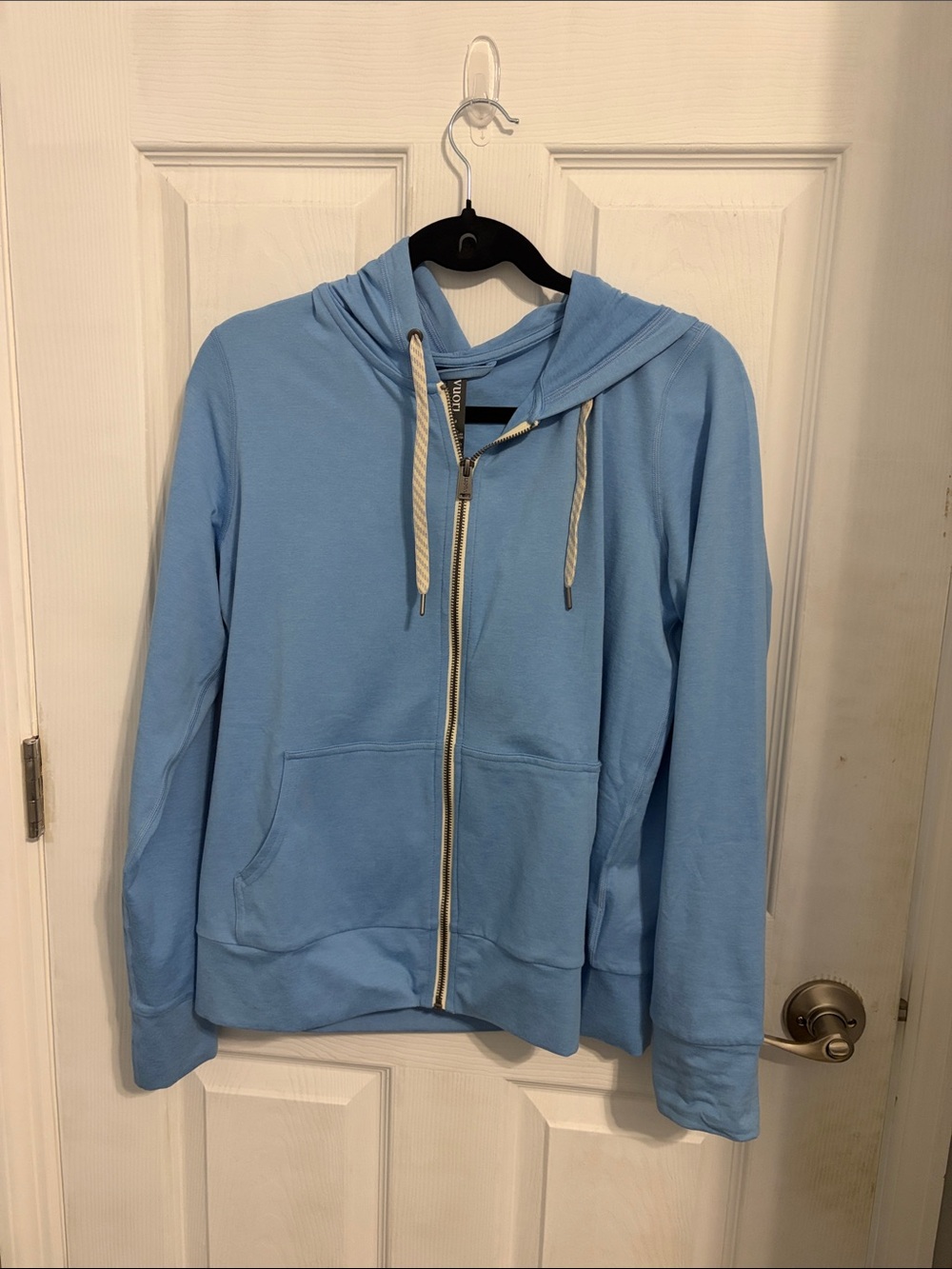 Vuori Light Blue Zip-Up Hooded Jacket